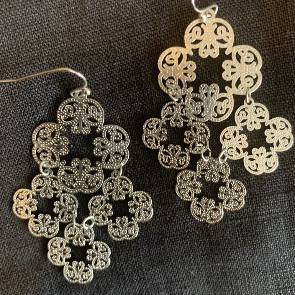 Mesh metal earrings